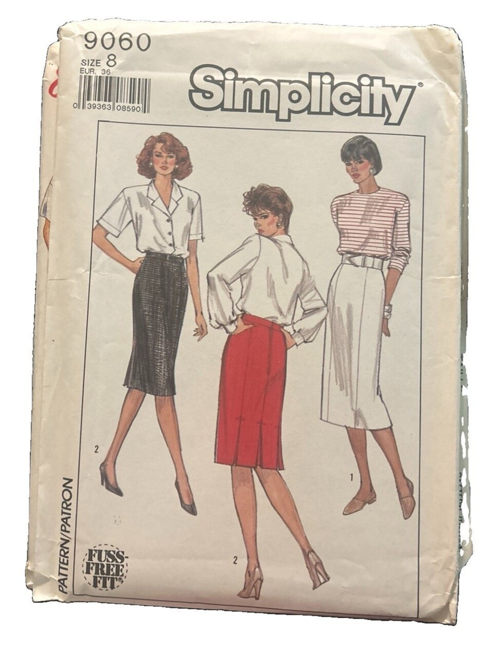 Simplicity 9060 Skirts in 2 Lengths Misses' 8 NEW FF